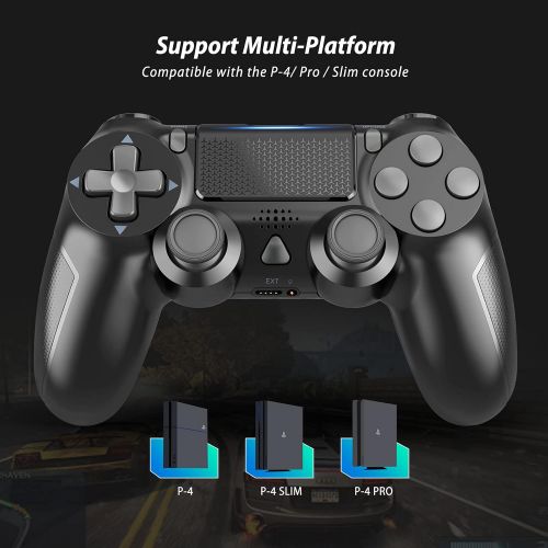  [아마존베스트]Nolansend Wireless Controller Compatible with Playstation 4, Gamepad Controller Remote Joystick Compatible with PS4/Pro/Slim Console with Motion Motors, Audio Function, Touch Pad and Dual Vi