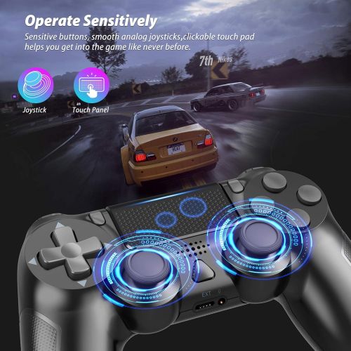  [아마존베스트]Nolansend Wireless Controller Compatible with Playstation 4, Gamepad Controller Remote Joystick Compatible with PS4/Pro/Slim Console with Motion Motors, Audio Function, Touch Pad and Dual Vi