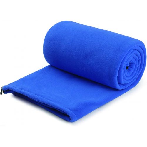  Non/Brand NORDMIM Fleece Sleeping Bag Liner, Warm Cozy Microfiber Blanket Camping Sleep Sack Travel Sheet with 75 Long Full Sized Zipper