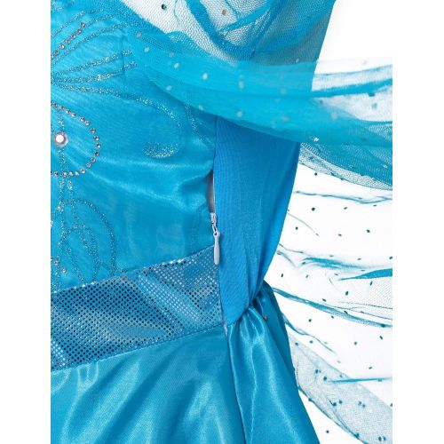  NonEcho Glitter Princess Costumes Girls Ice Queen Dress up Kids Halloween Fancy Outfit