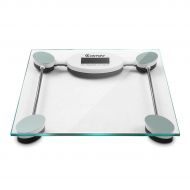 Digital Body American Weight Bathroom Scale LCD Glass, 396 Pounds Square Personal Heath Fitness Elegant Clear by Nonbiri88