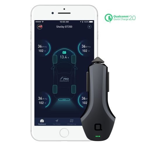  Nonda nonda ZUS Smart Car Charger Quick Charge 36W, Monitor Car Battery and Find Your Car, 2 Reversible USB Ports and Led for iPhone XS/Max/XR/X/8/7/6/Plus