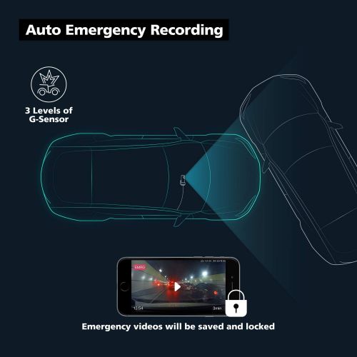  [아마존 핫딜]  [아마존핫딜]Nonda nonda ZUS Smart Dash Cam with ZUS App, Front Dash Cam HD 1080P Video, Sony IMX323 Sensor, 140° Wide Angle, G-Sensor, Enhanced Night Vision, Loop Recording, Built-in WiFi