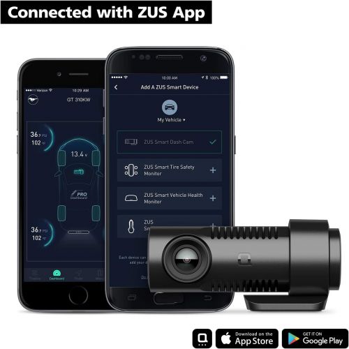  [아마존 핫딜]  [아마존핫딜]Nonda nonda ZUS Smart Dash Cam with ZUS App, Front Dash Cam HD 1080P Video, Sony IMX323 Sensor, 140° Wide Angle, G-Sensor, Enhanced Night Vision, Loop Recording, Built-in WiFi