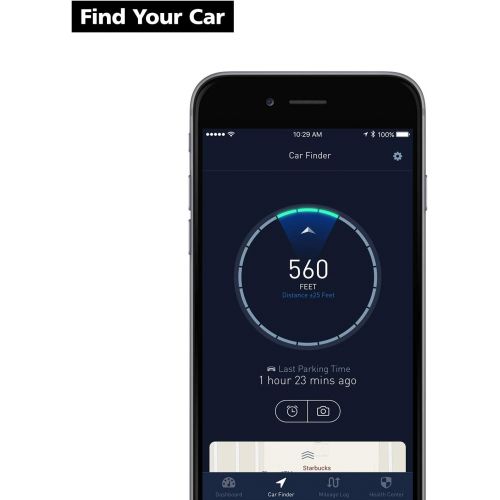  [아마존핫딜][아마존 핫딜] Nonda nonda ZUS Smart Car Charger, Car Charger with App to Save Cars Location and Monitor Car Battery, 2 Ports Car Charger with Led for iPhone XS/Max/XR/X/8/7/6/Plus