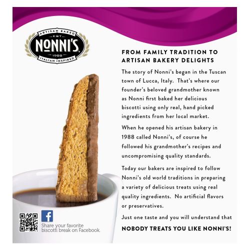  Nonnis Nonni’s Coffee and Milk Chocolate Biscotti Collection Featuring Italian Roast Single-Serve K-cup...