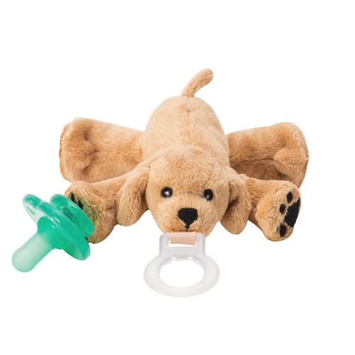  [아마존베스트]Nookums Paci-Plushies Buddies - Retriever Pacifier Holder - Plush Toy Includes Detachable Pacifier, Use...