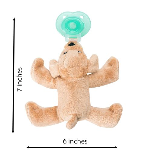  [아마존베스트]Nookums Paci-Plushies Buddies - Retriever Pacifier Holder - Plush Toy Includes Detachable Pacifier, Use...