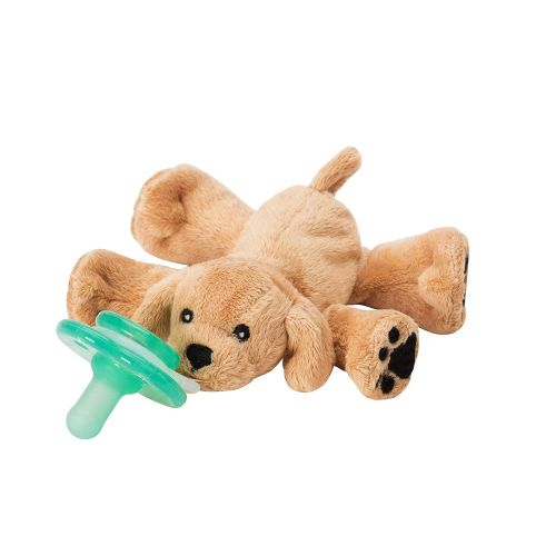  [아마존베스트]Nookums Paci-Plushies Buddies - Retriever Pacifier Holder - Plush Toy Includes Detachable Pacifier, Use...