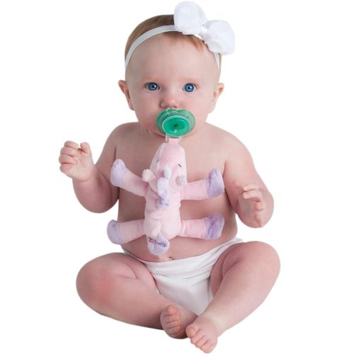  [아마존베스트]Nookums Paci-Plushies Unicorn Shakies - Pacifier Holder and Rattle (2 in 1) (Plush Toy Includes...