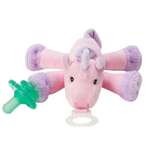  [아마존베스트]Nookums Paci-Plushies Unicorn Shakies - Pacifier Holder and Rattle (2 in 1) (Plush Toy Includes...