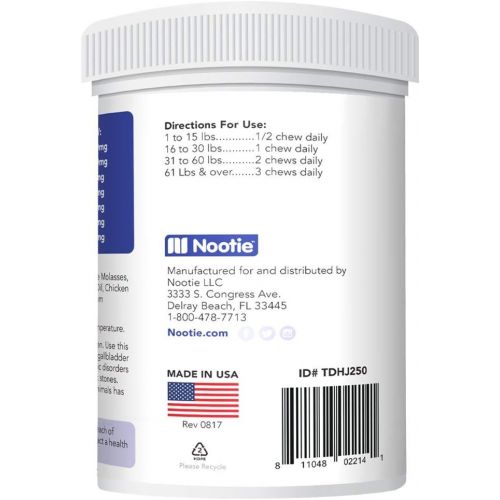  [아마존 핫딜]  [아마존핫딜]Nootie  Glucosamine Chondroitin for Dogs - 250 Training Size Dog Treats - Daily Chewable Dog Glucosamine with Tumeric - MSM - Hip and Joint Soft Chews 250 ct -2 Month Supply - All Breeds