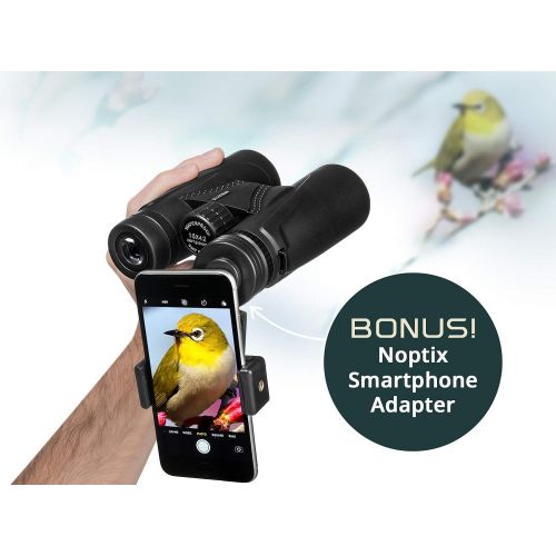  [아마존베스트]Noptix 10x42 Binoculars for Bird Watching - Professional HD Quality Roof Prism Bird Watching Binoculars for Adults - Perfect for Birding, Travel, Hunting, and Stargazing - Includes Tripod