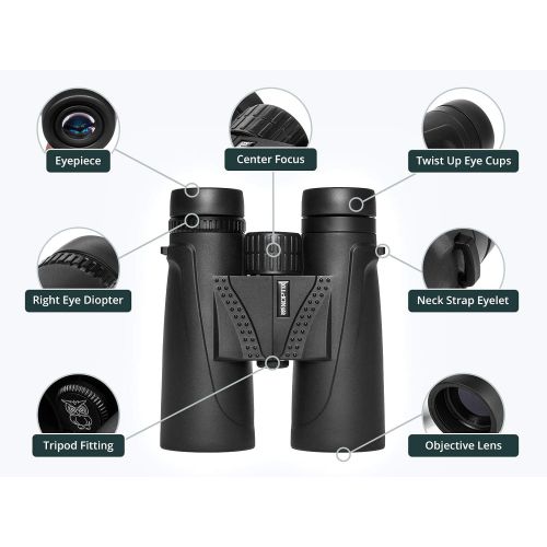  [아마존베스트]Noptix 10x42 Binoculars for Bird Watching - Professional HD Quality Roof Prism Bird Watching Binoculars for Adults - Perfect for Birding, Travel, Hunting, and Stargazing - Includes Tripod