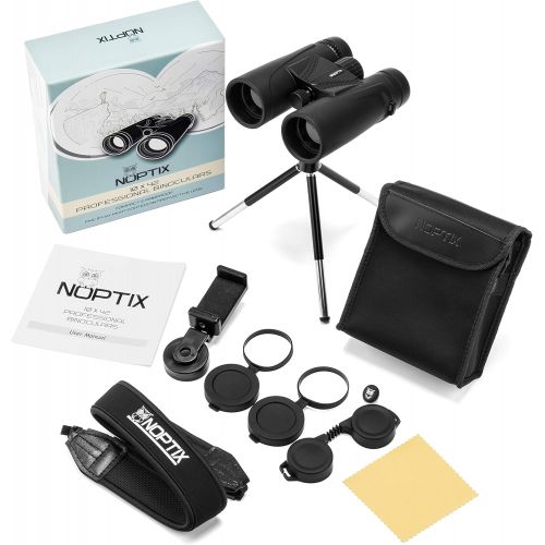  [아마존베스트]Noptix 10x42 Binoculars for Bird Watching - Professional HD Quality Roof Prism Bird Watching Binoculars for Adults - Perfect for Birding, Travel, Hunting, and Stargazing - Includes Tripod