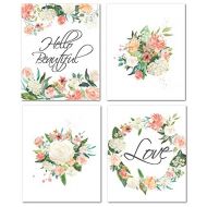 Noras Nursery 8 x10 Flower Nursery Prints for Baby Girl Room Decor & Decorations Perfect for Baby Shower Gift Ideas