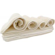 [아마존베스트]Bamboo Cloth Diaper Inserts for Pocket or Cover Diapers from Noras Nursery - One Size Fits All (10 Pack, Soft Bamboo)
