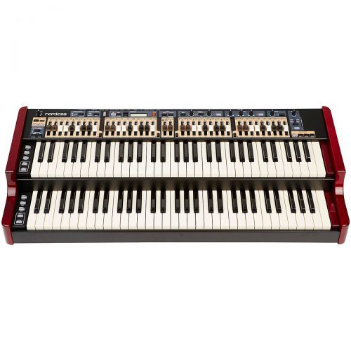  Nord},description:Complete with 2 sets of physical drawbars per manual, the Nord C2D is the ultimate portable organ for musicians that play with their drawbars as well as the keys.