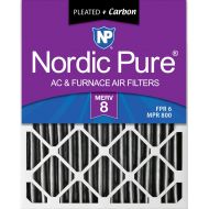 Nordic Pure 20x25x2 MERV 14 Pleated AC Furnace Air Filters, 3 PACK, 3 PACK