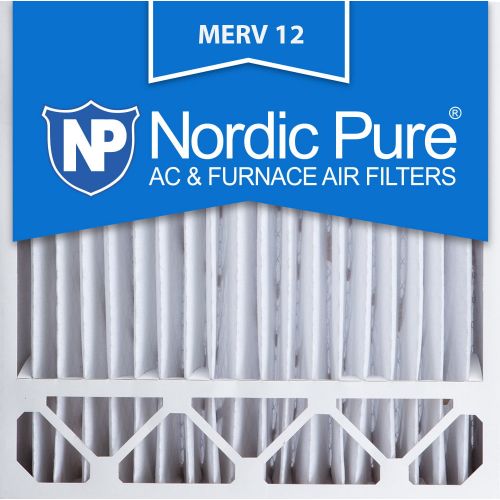  Nordic pure nordic pure 20x20x5 (4-38 actual depth) merv 12 honeywell replacement pleated ac furnace air filter, box of 2