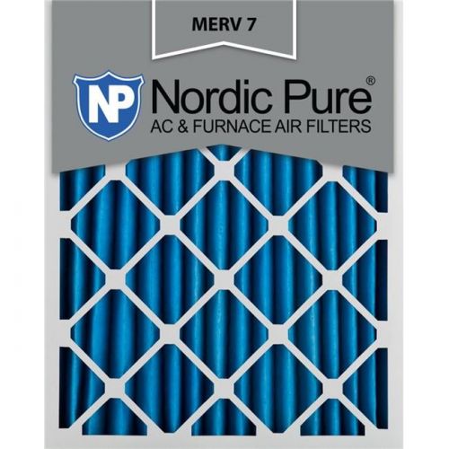  Nordic Pure 20x25x2 Pleated MERV 7 AC Furnace Air Filters Qty 3