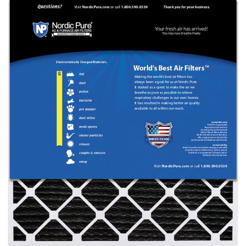  Nordic Pure 30x32x2 Geothermal MERV 10 Pleated Plus Carbon AC Furnace Air Filters Qty 3