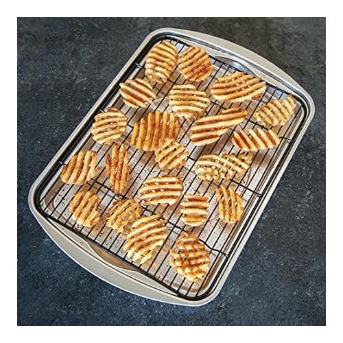  Nordic Ware Oven Crisp Baking Tray, 17.10 x 12.40 x 1.40 inches, Natural