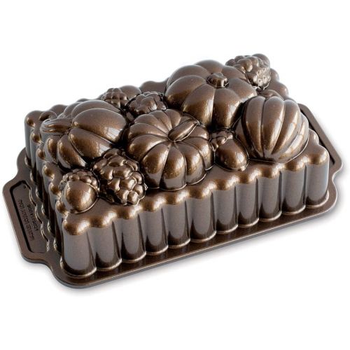  Nordic Ware 91648 Harvest Bounty Loaf Pan, Bronze, One Size