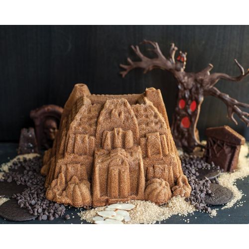  Nordic Ware Haunted Manor Bundt Pan, One, Bronze