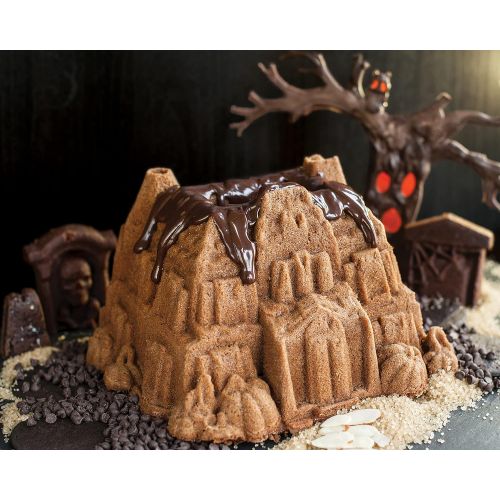  Nordic Ware Haunted Manor Bundt Pan, One, Bronze