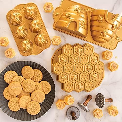  Nordic Ware Beehive Cakelets Pan, One, Gold