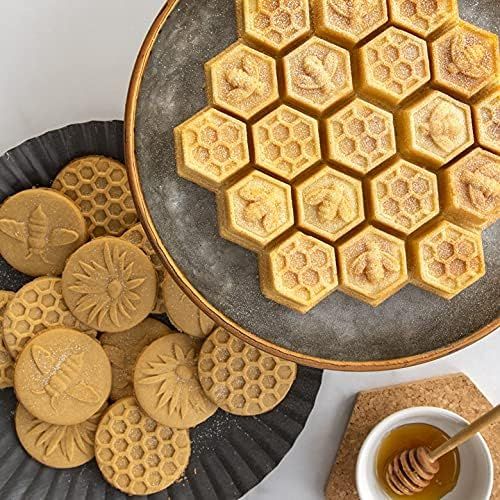  Nordic Ware Cast Cookie Stamps Honeybee, 3 count, Silver: Kitchen & Dining