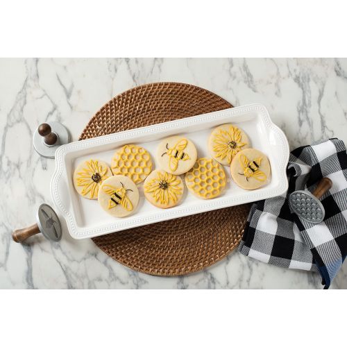  Nordic Ware Cast Cookie Stamps Honeybee, 3 count, Silver: Kitchen & Dining