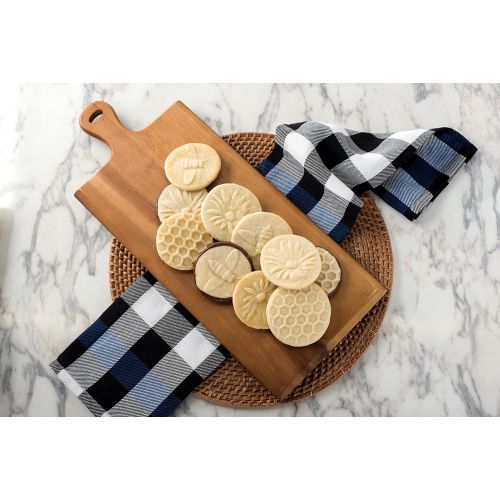  Nordic Ware Cast Cookie Stamps Honeybee, 3 count, Silver: Kitchen & Dining