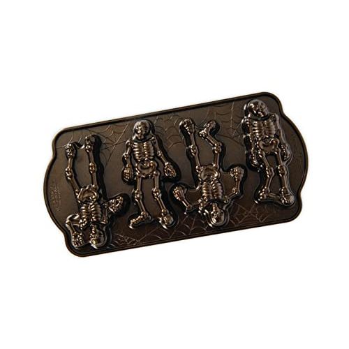  Nordic Ware Spooky Skeleton Cakelet Pan, 2 Cup Capacity, Bronze: Kitchen & Dining