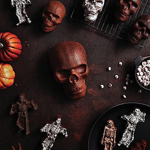  Nordic Ware Spooky Skeleton Cakelet Pan, 2 Cup Capacity, Bronze: Kitchen & Dining