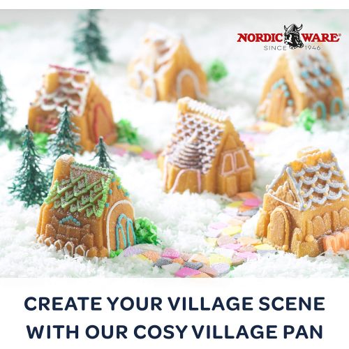  Nordic Ware Platinum Cozy Village Baking Pan: Novelty Cake Pans: Kitchen & Dining
