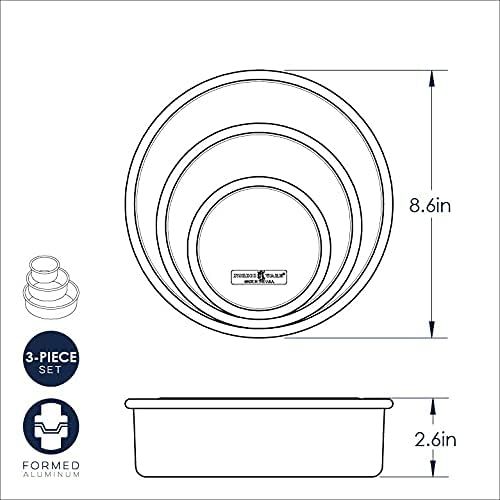  Nordic Ware Naturals Aluminum Bakeware Layer Cake Pan, Silver: Kitchen & Dining