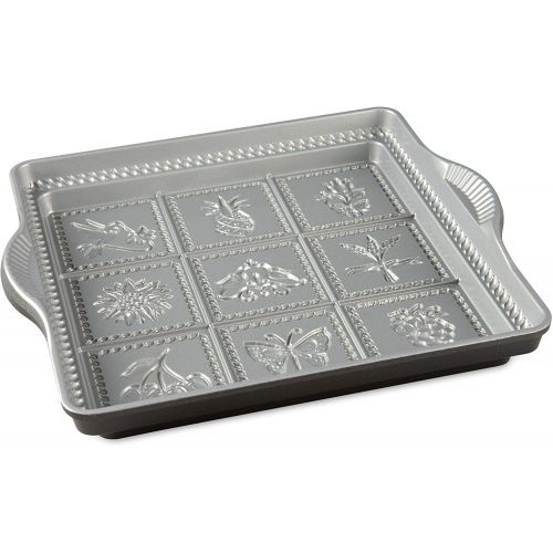  Nordic Ware English Shortbread Pan, 9x9 Inches, Non-stick: Novelty Cake Pans: Kitchen & Dining