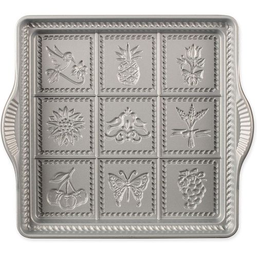  Nordic Ware English Shortbread Pan, 9x9 Inches, Non-stick: Novelty Cake Pans: Kitchen & Dining