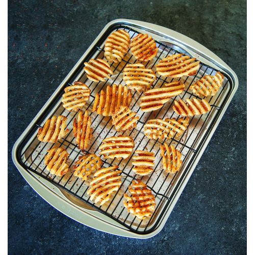  Nordic Ware Oven Crisp Baking Tray, 17.10 x 12.40 x 1.40 inches, Natural