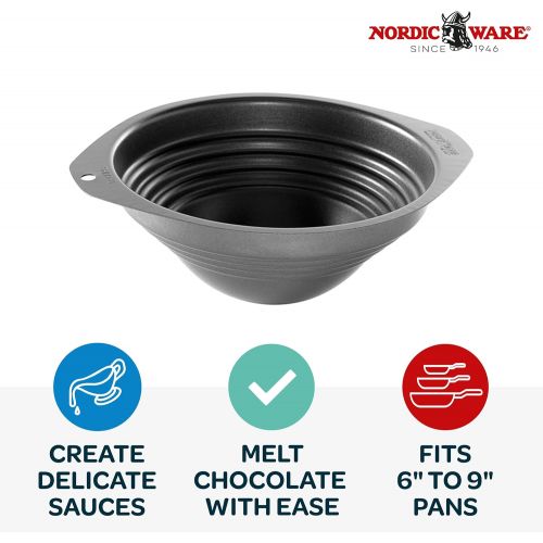  Nordic Ware Universal 8 Cup Double Boiler Fits 2 to 4 Quart Sauce Pans