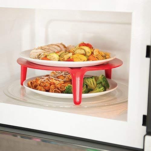  [아마존베스트]Nordic Ware 2-Tier Plate Stacker, One, Red