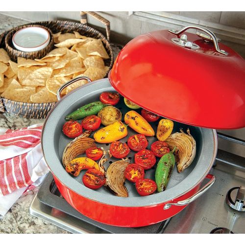  Nordic Ware Stovetop Kettle Smoker, One, Red