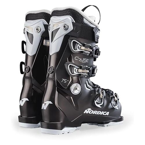  Nordica Women's Easy-Entry Adjustable Cuff Profile All-Mountain Cruise 75 Wide Ski Boots