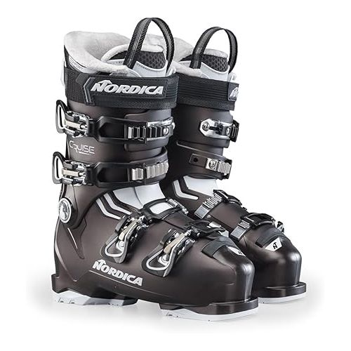  Nordica Women's Easy-Entry Adjustable Cuff Profile All-Mountain Cruise 75 Wide Ski Boots