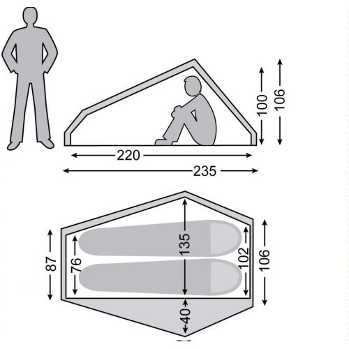  Nordisk Telemark 2 LW Leichtgewicht - 2 Personen Zelt