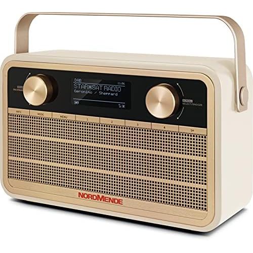  [아마존베스트]-Service-Informationen Nordmende Transita 120 IR Portable Internet Radio (DAB+ Radio, FM, WiFi, 24 Hours Battery, Alarm Clock, Sleep Timer, Headphone Jack, 5 Watt Mono Speaker) Beige