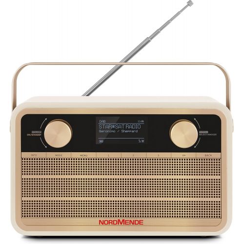  [아마존베스트]-Service-Informationen Nordmende Transita 120 IR Portable Internet Radio (DAB+ Radio, FM, WiFi, 24 Hours Battery, Alarm Clock, Sleep Timer, Headphone Jack, 5 Watt Mono Speaker) Beige