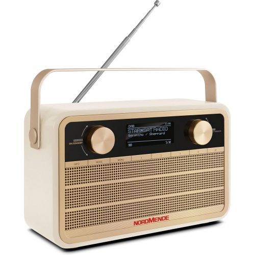  [아마존베스트]-Service-Informationen Nordmende Transita 120 IR Portable Internet Radio (DAB+ Radio, FM, WiFi, 24 Hours Battery, Alarm Clock, Sleep Timer, Headphone Jack, 5 Watt Mono Speaker) Beige